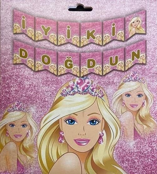 BARBİE BASKILI İYİ Kİ DOĞDUN BANNER
