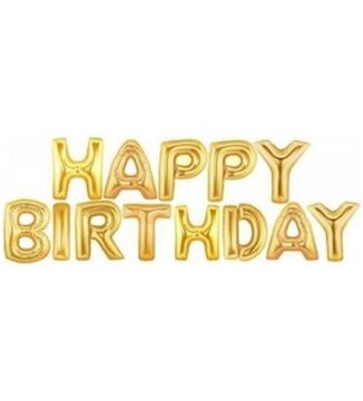 16'' FOLYO HAPPY BIRTHDAY SET GOLD