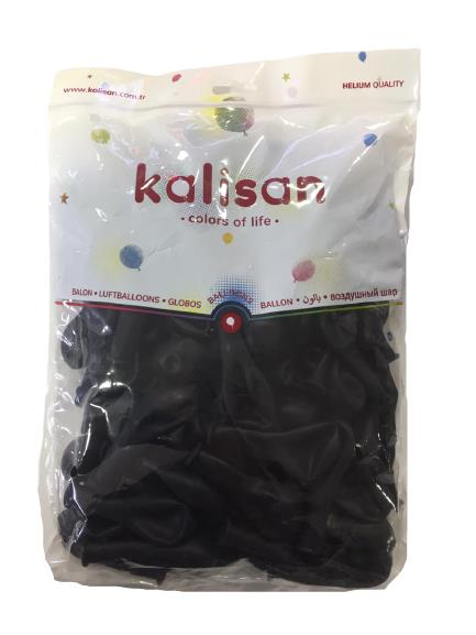 Siyah Minik Makaron Balon 100 Adet 6'' 12 Cm