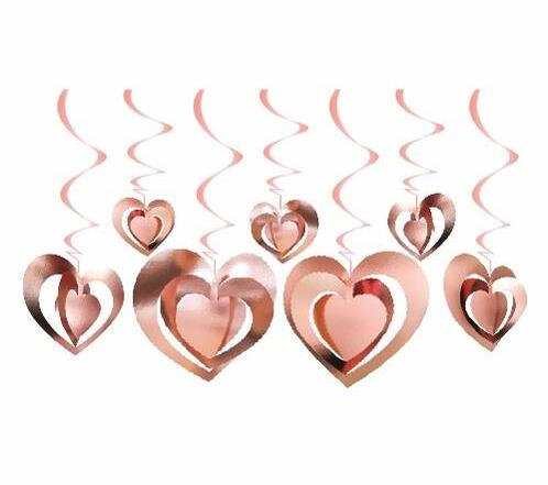 3 BOYUTLU KALP TAVAN SARKIT SÜS - ROSE G.