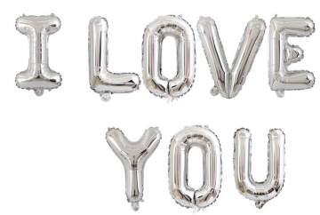 14'' FOLYO I LOVE YOU SET GÜMÜŞ