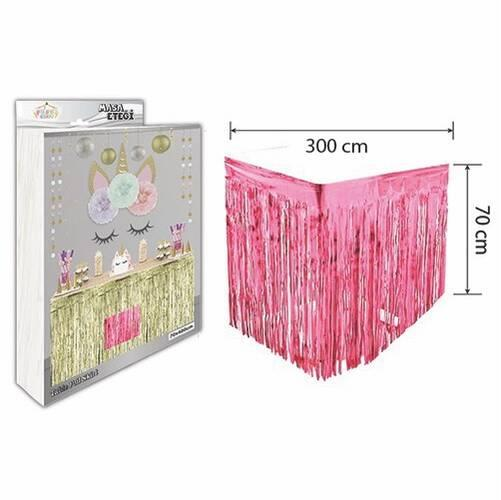 METALİZE MASA ETEĞİ FUŞYA