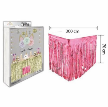 METALİZE MASA ETEĞİ FUŞYA