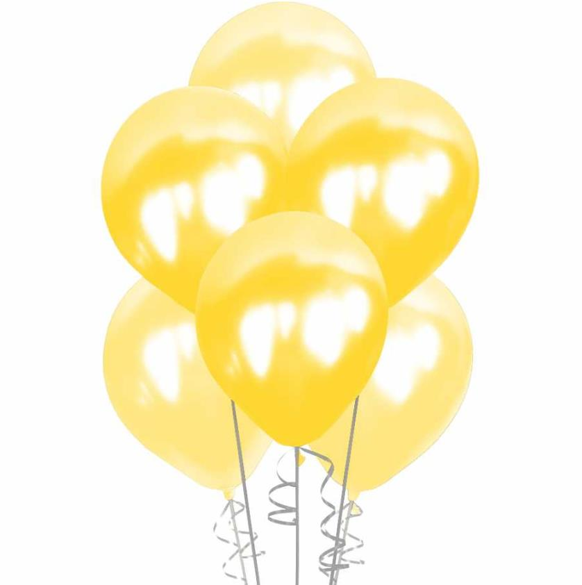 Sarı Metalik Balon 100 Adet 12'' (Partibeta)