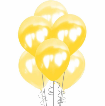 Sarı Metalik Balon 100 Adet 12'' (Partibeta)