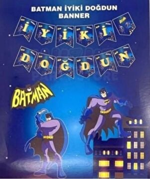 BATMAN BASKILI İYİ Kİ DOĞDUN BANNER