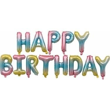 14'' FOLYO HAPPY BIRTHDAY SET GÖKKUŞAĞI