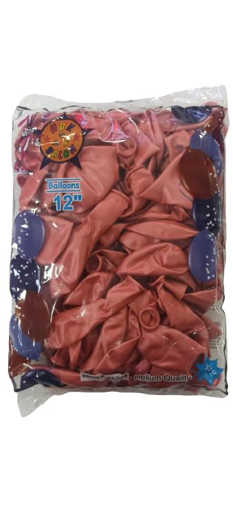 Rosegold Metalik Balon 100 Adet 30 Cm 12'' (Hbk)