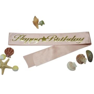 H.BIRTHDAY BASKILI KUŞAK PEMBE GOLD