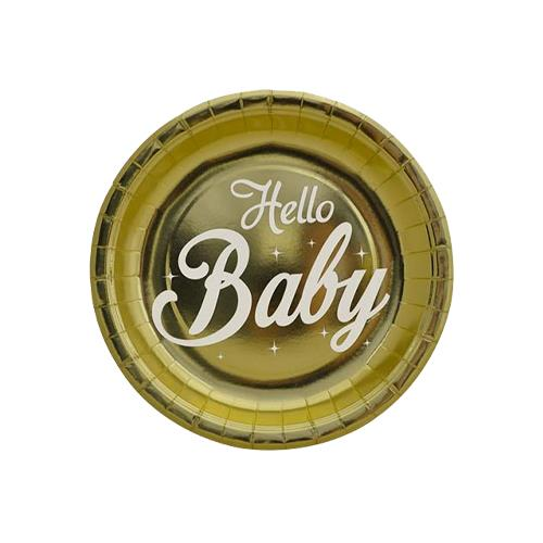 HELLO BABY METALİZE TABAK