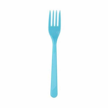 Mavi Plastik Çatal 25 Adet