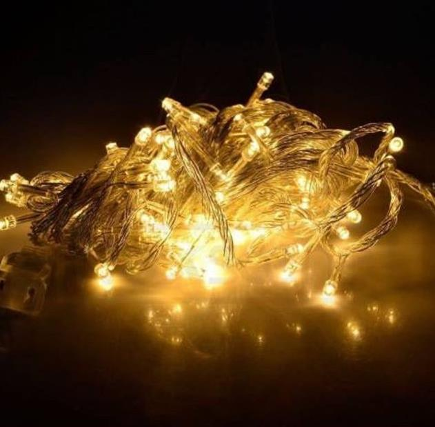 Gün Işığı Sarı Pilli Led 10 Metre