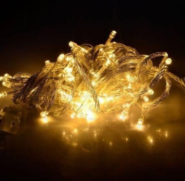 Gün Işığı Sarı Pilli Led 10 Metre