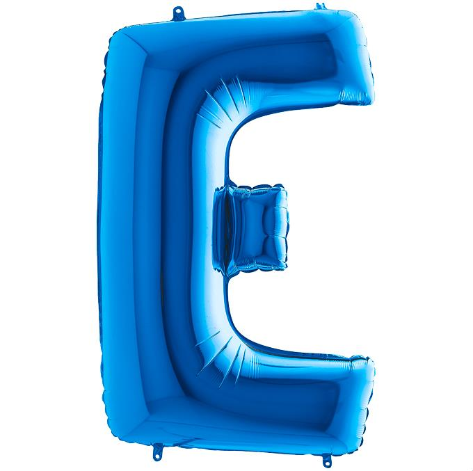 S/SHAPE FOİL BALON - LETTER -E- BLUE