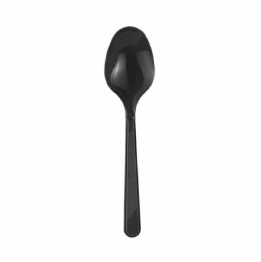 Siyah Plastik Kaşık 25 Adet