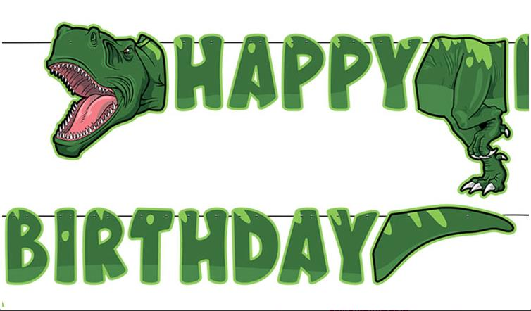 JURASSİC HAPPY BIRTHDAY BANNER