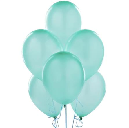 Su Yeşili Metalik Balon100 Adet 12'' (Partibeta)