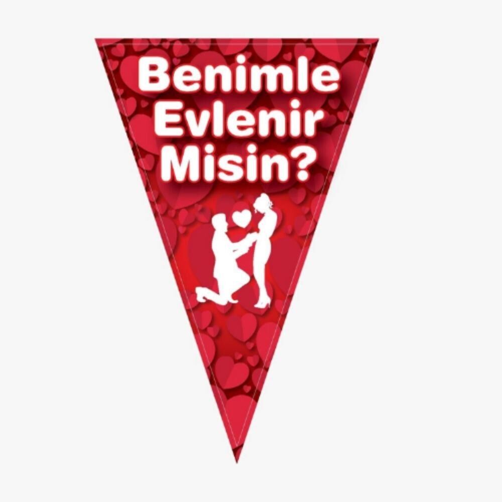 BENİMLE EVLENİR MİSİN ÜÇGEN FLAMA