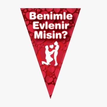 BENİMLE EVLENİR MİSİN ÜÇGEN FLAMA