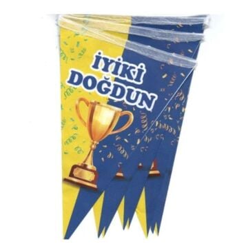 TARAFTAR ÜÇGEN FLAMA SARI LACİVERT