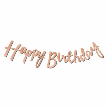 KALİGRAFİ BANNER H.BIRTHDAY ROSEGOLD