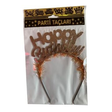 HAPPY BIRTHDAY METAL PARTİ TAÇ ROSE