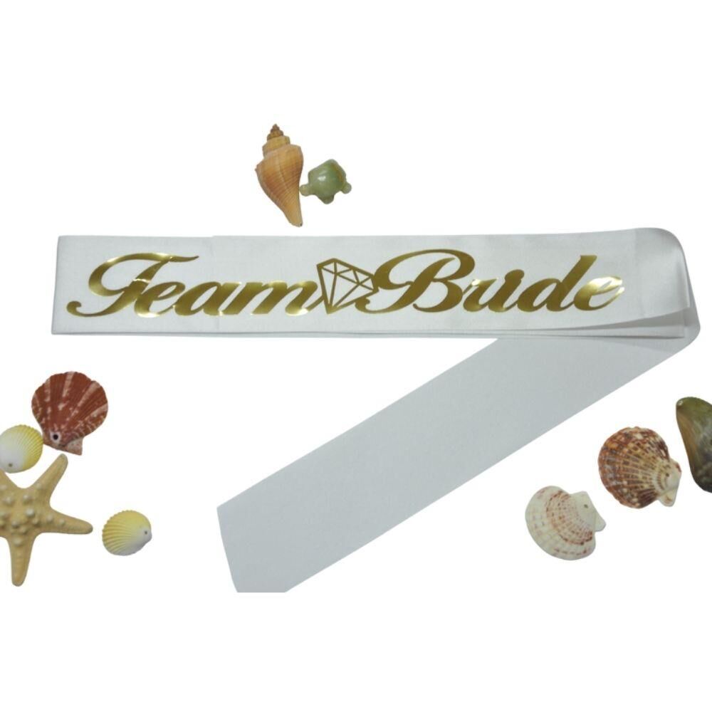 TEAM BRIDE BEYAZ GOLD BASKILI  KUŞAK