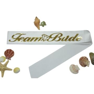 TEAM BRIDE BEYAZ GOLD BASKILI  KUŞAK