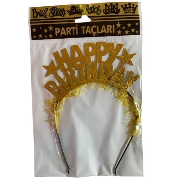 HAPPY BIRTHDAY METAL PARTİ TAÇ GOLD