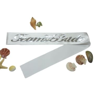 TEAM BRIDE BEYAZ GÜMÜŞ BASKILI  KUŞAK