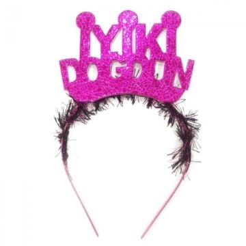 İYİKİ DOĞDUN METAL PARTİ TAÇ FUŞYA