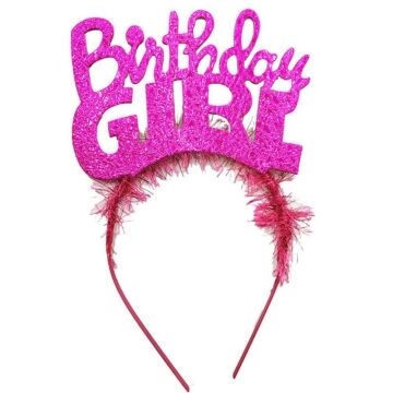 BIRTHDAY GIRL METAL PARTİ TAÇ FUŞYA