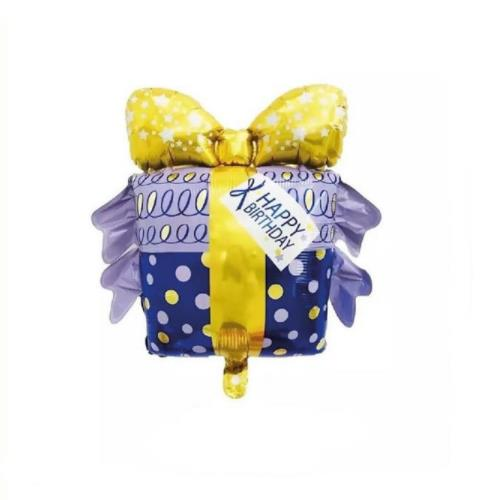 28'' GIFT BOX MAVİ FOLYO BALON