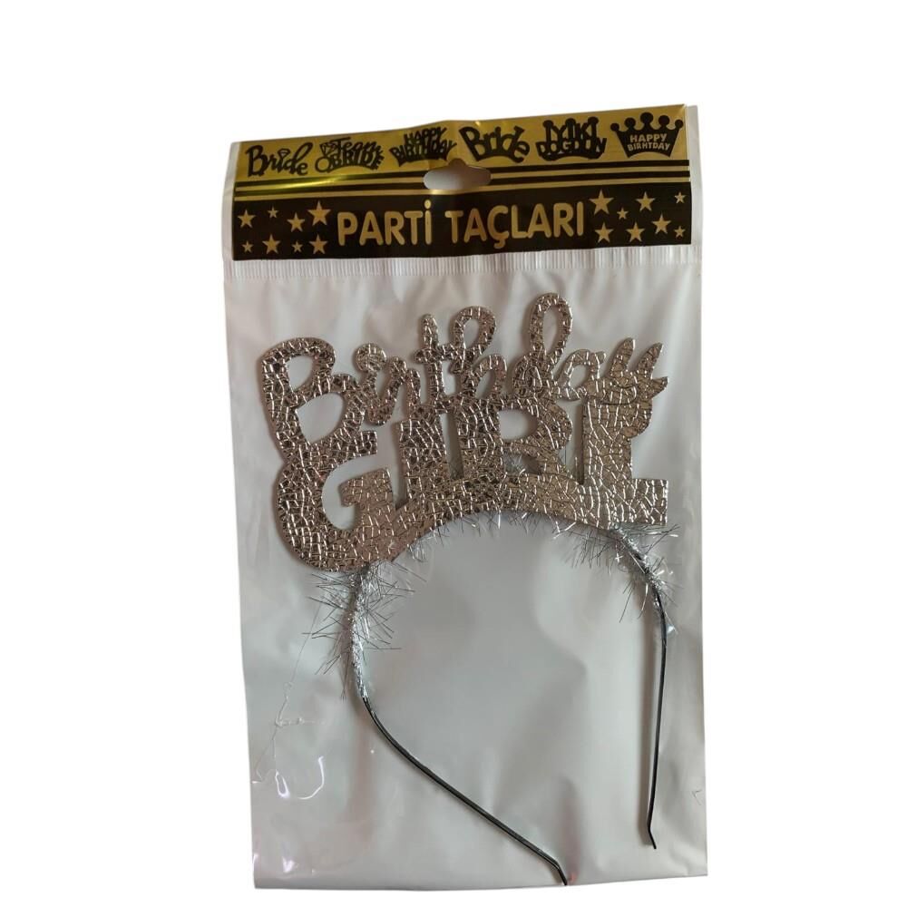BIRTHDAY GIRL METAL PARTİ TAÇ GÜMÜŞ