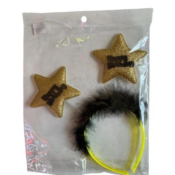 H.BIRTHDAY TÜYLÜ YILDIZ TAÇ GOLD