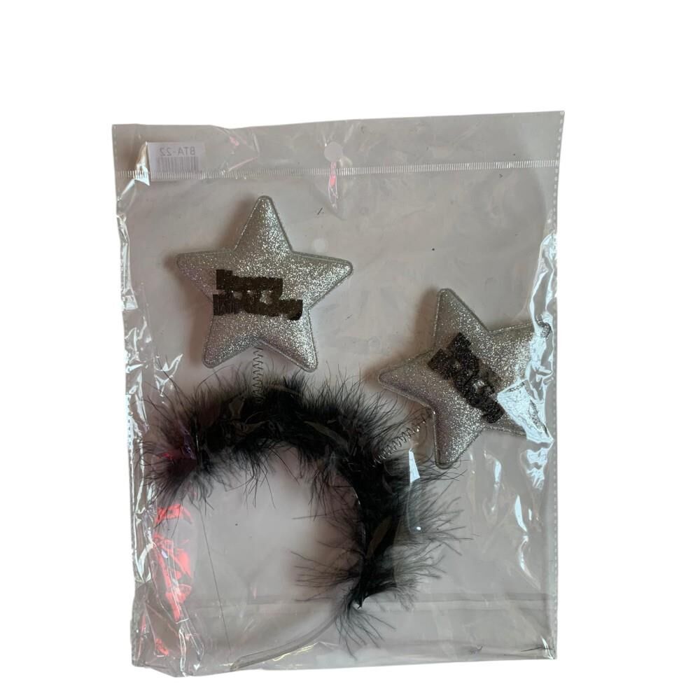 H.BIRTHDAY TÜYLÜ YILDIZ TAÇ GÜMÜŞ