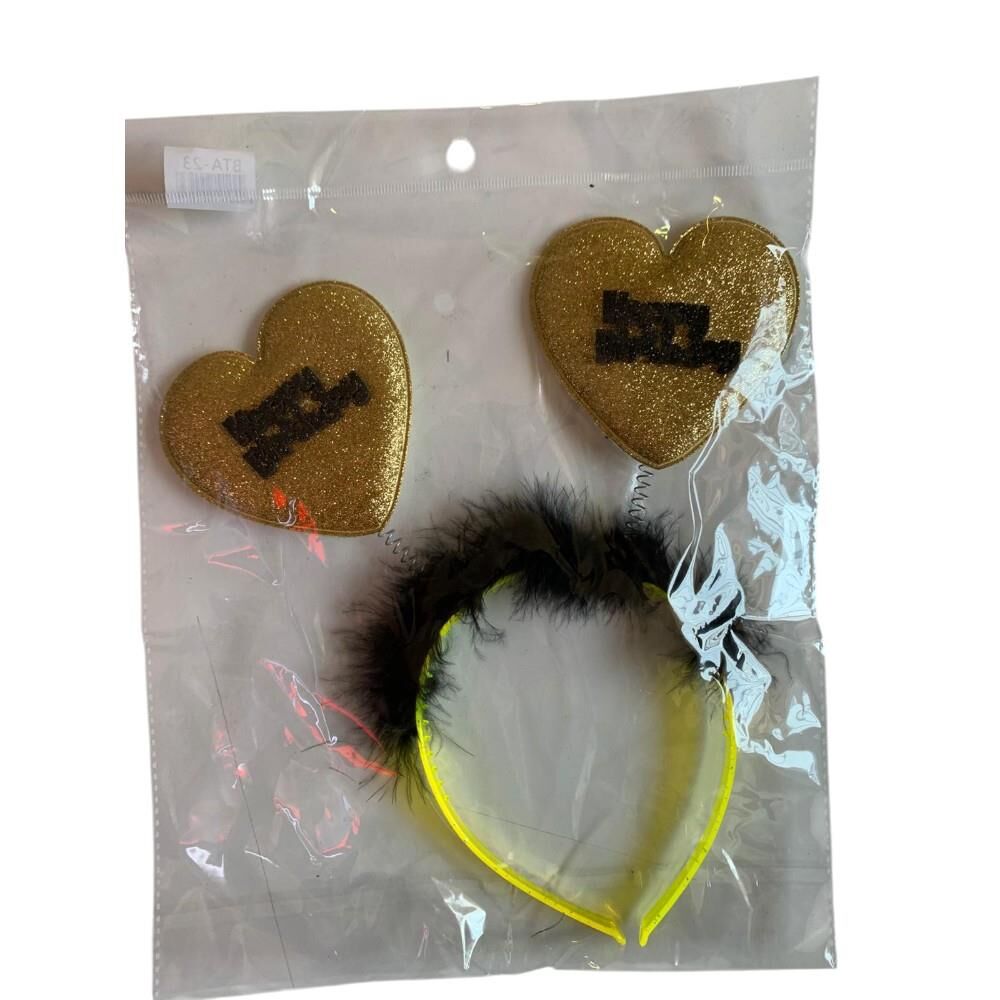 H.BIRTHDAY TÜYLÜ KALP TAÇ GOLD