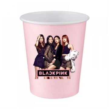 BLACKPİNK PEMBE KARTON BARDAK 8 Lİ