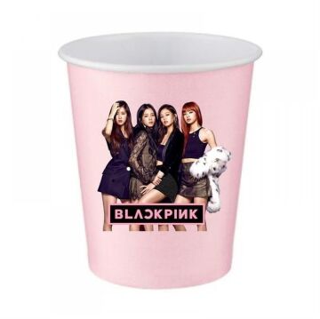BLACKPİNK PEMBE KARTON BARDAK 8 Lİ