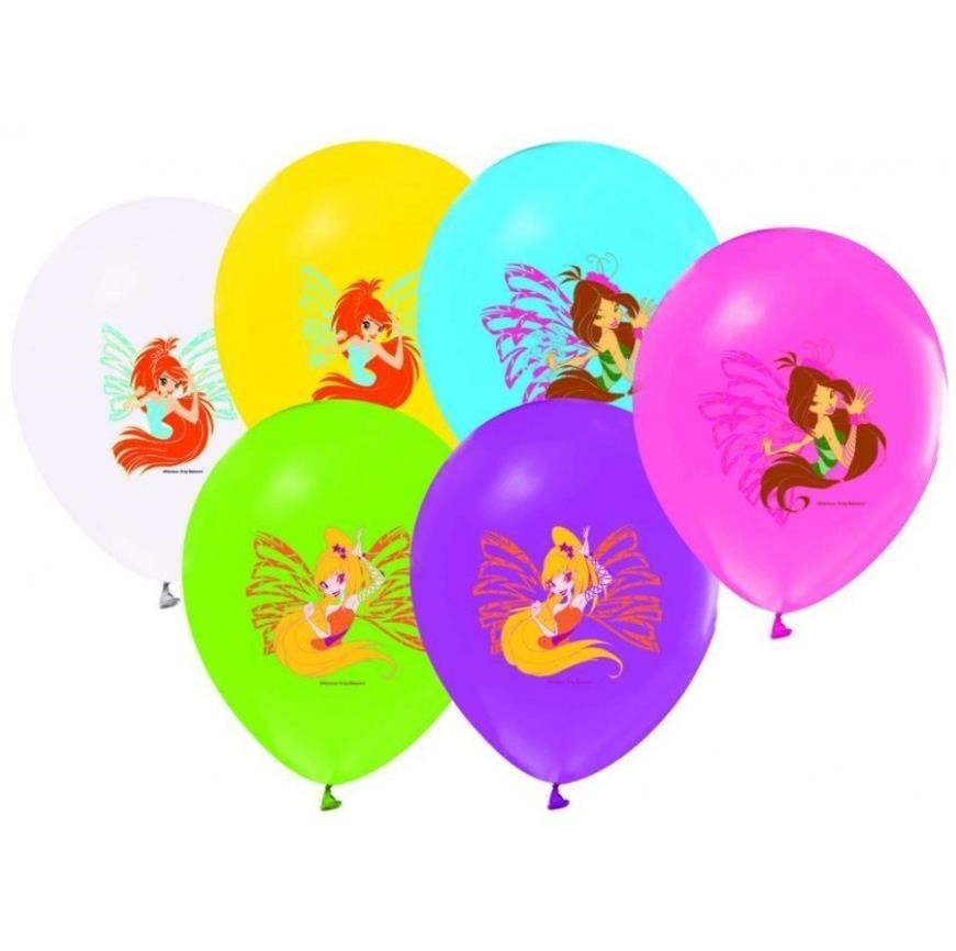 Winx Baskılı Balon 100 Adet 12'' (B.E)