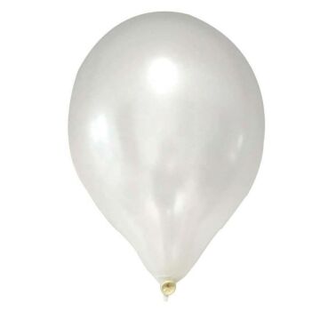 12'' BEYAZ METALİK  BALON ( B.E. )