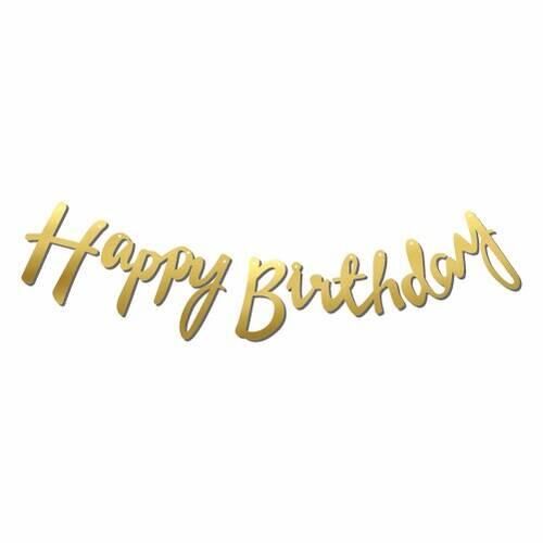 KALİGRAFİ BANNER H.BIRTHDAY GOLD