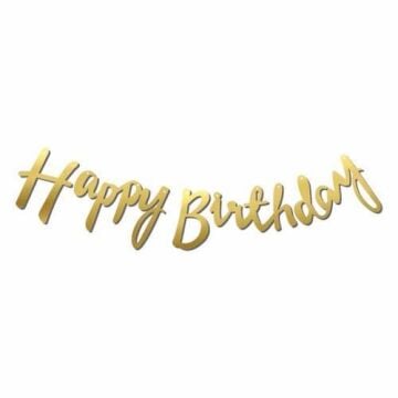 KALİGRAFİ BANNER H.BIRTHDAY GOLD
