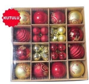 YILBAŞI AĞAÇ SÜSLEME TOPLARI KUTULU 16LI LÜX