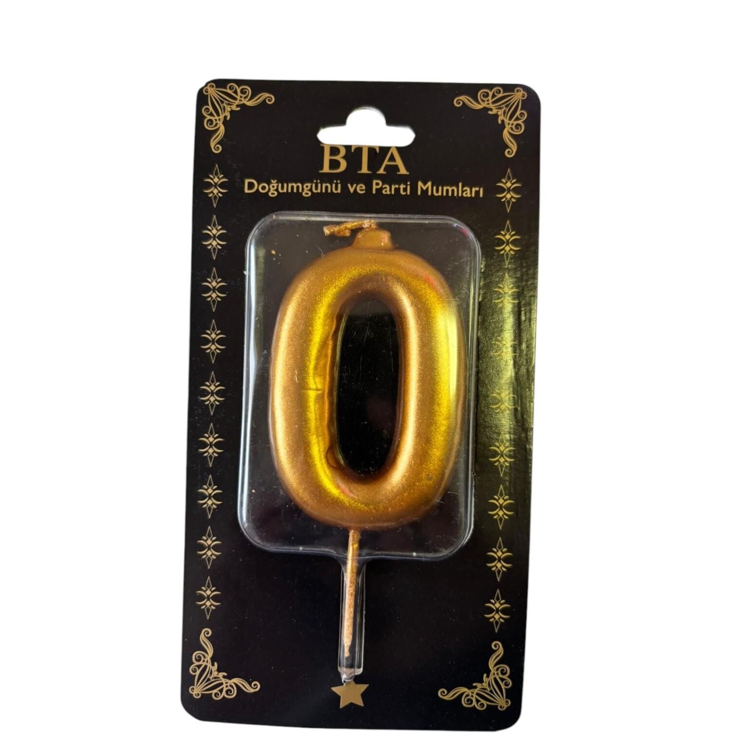 RAKAM MUM 8 CM GOLD ''0''