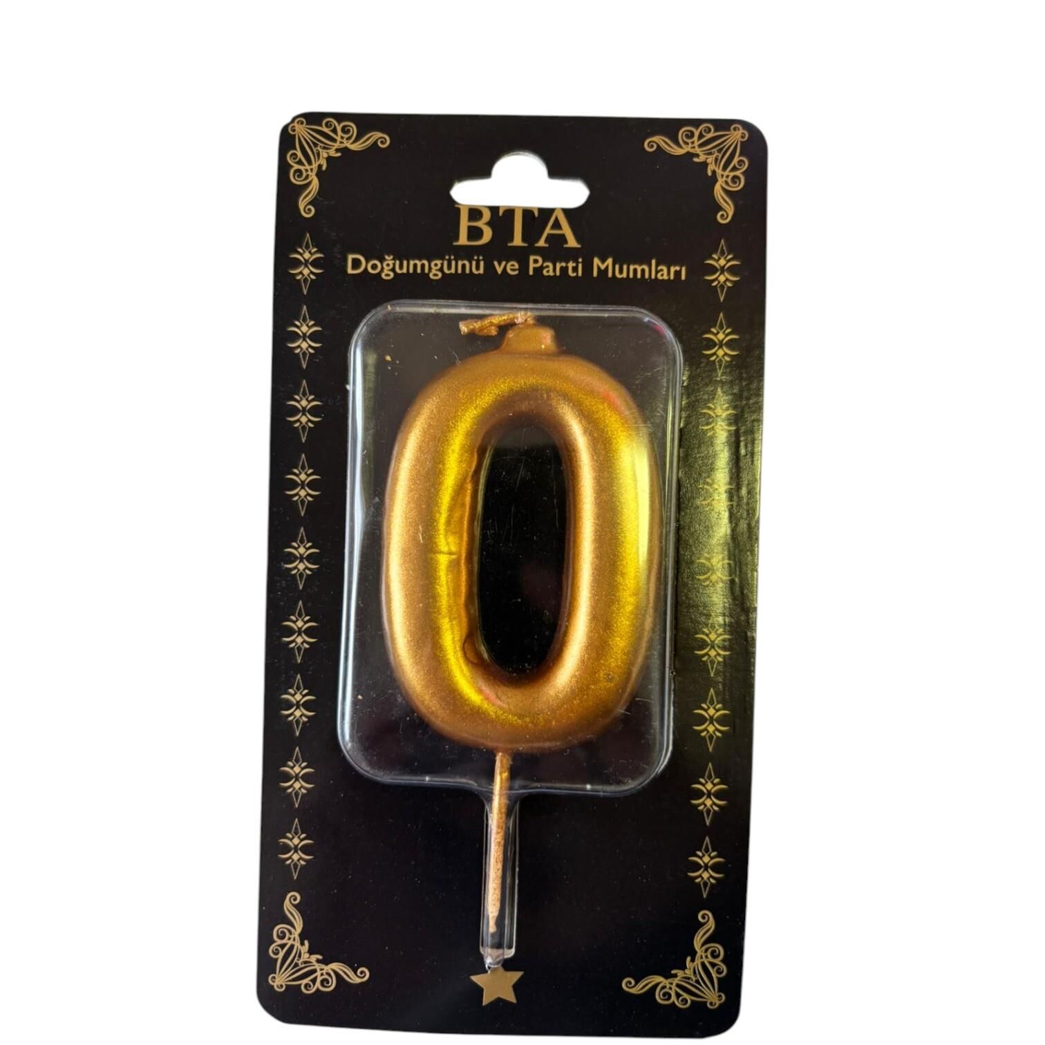 RAKAM MUM 8 CM GOLD ''0''