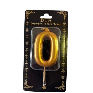 RAKAM MUM 8 CM GOLD ''0''