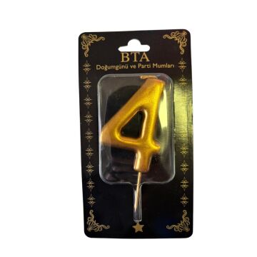 RAKAM MUM 8 CM GOLD ''4''