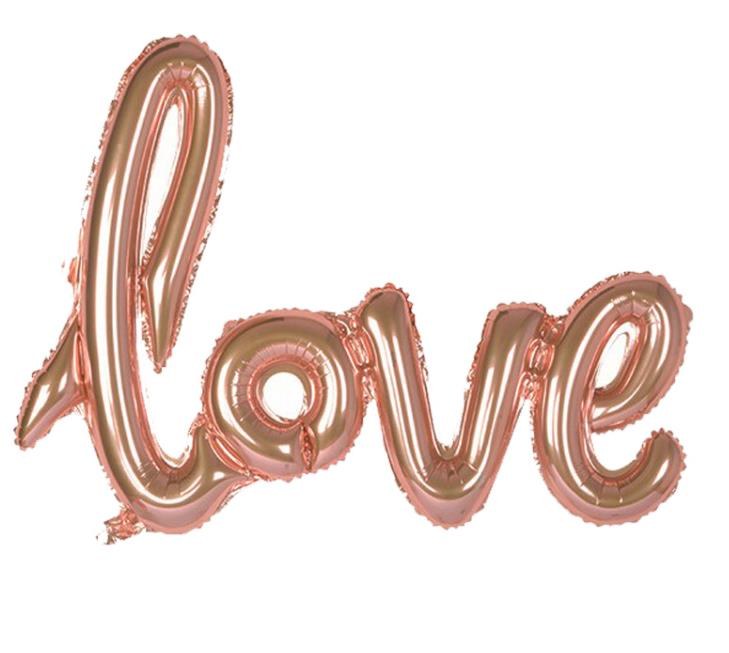 ''Love'' Yazısı Folyo Balon Rosegold 14''