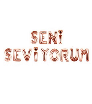 14'' FOLYO SENİ SEVİYORUM BALON ROSE GOLD